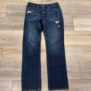 Abercrombie & Fitch Jeans Mens W31 x L32 Blue The A&F Slim Straight Dark Denim
